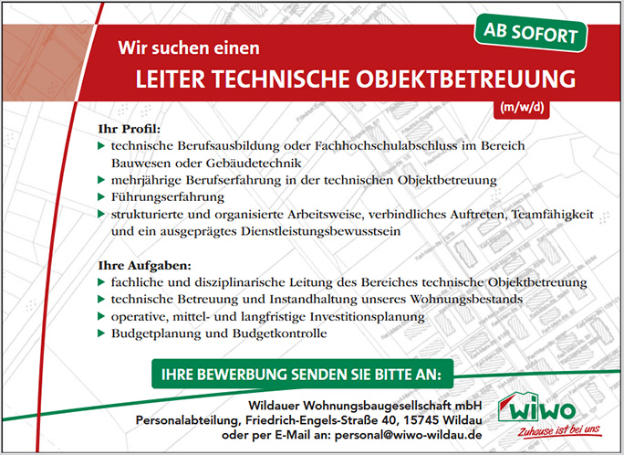 Leiter technische Objektbetreuung